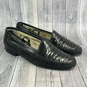 Ennesi Gold Mens Loafers Slip On Shoes 2344 Black Size 9 M